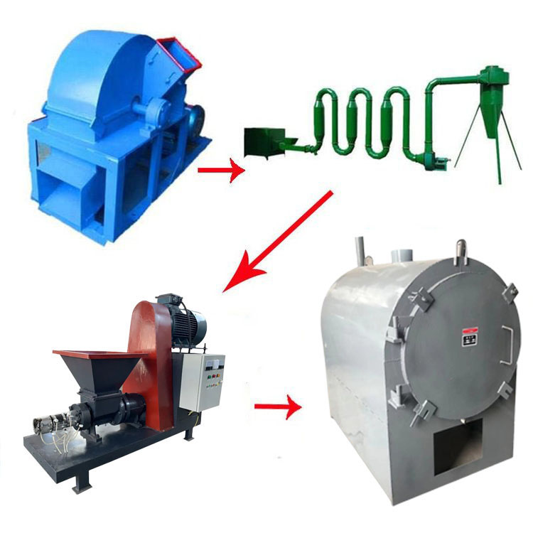 木炭機(jī)生產(chǎn)線四件套一套多少錢,合格正規(guī)木炭機(jī)廠家